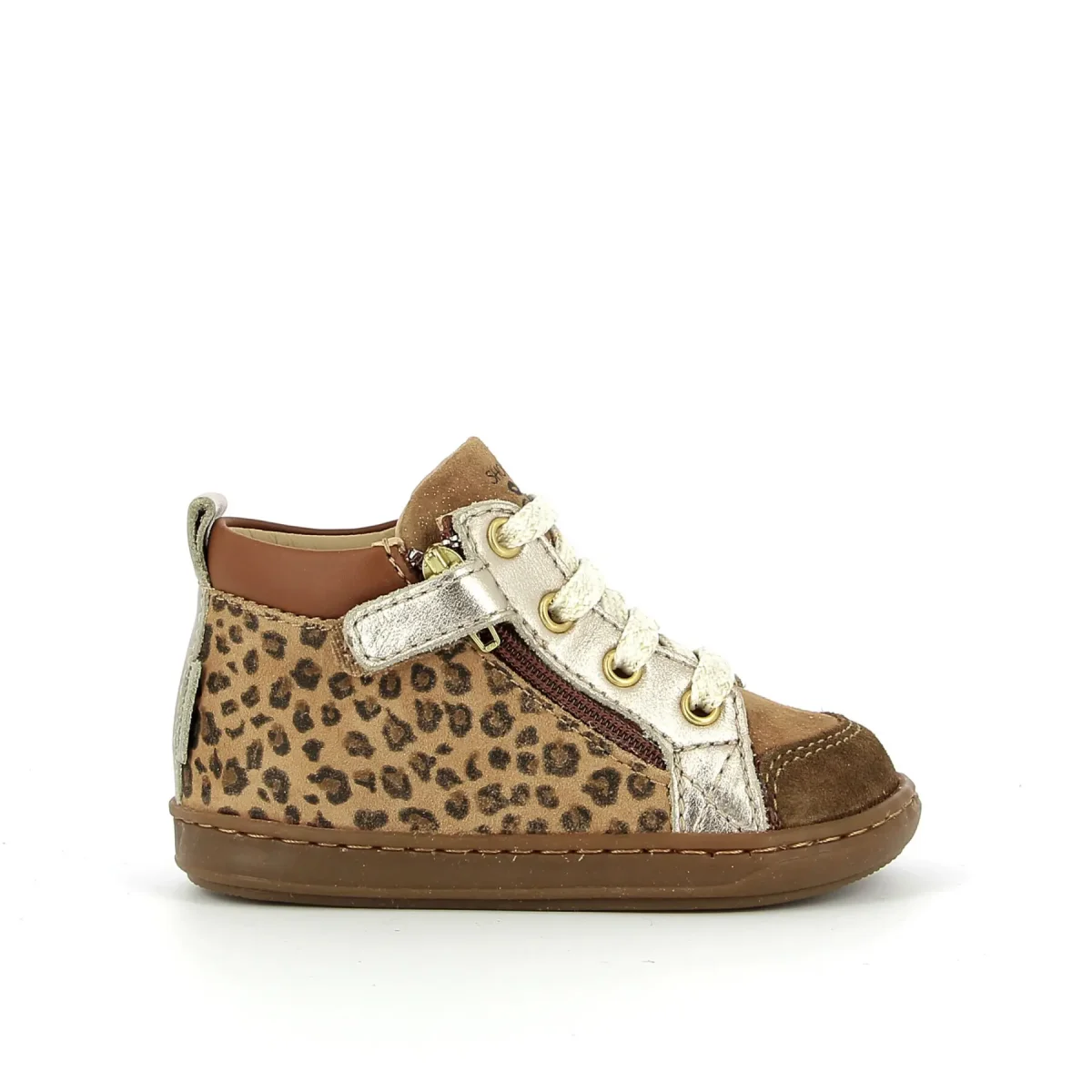 Shoo Pom Baskets bébé fille Shoo Pom Bouba bi zip goat leopard